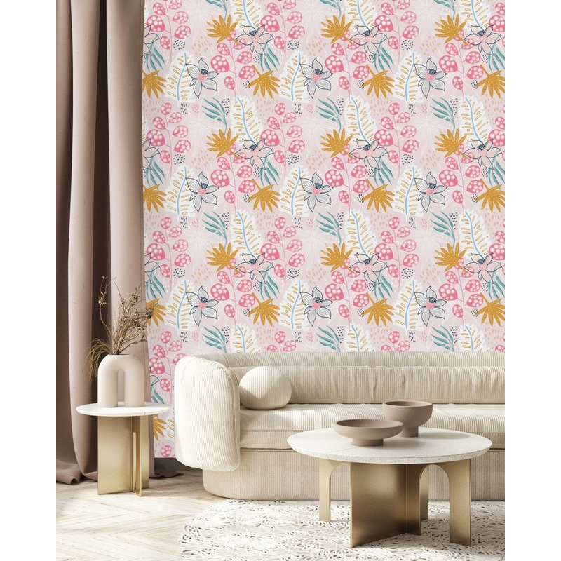 Stylish Brightly Leaves Wallpaper Fashionable