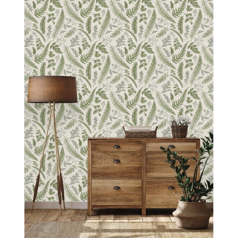 Stylish Fern Leaves Wallpaper Vogue