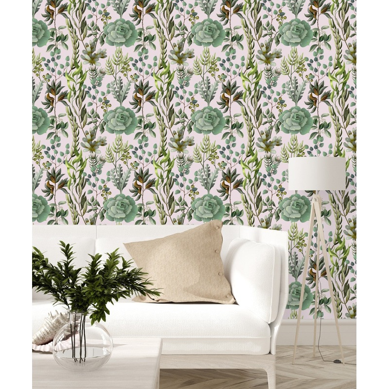 Stylish Succulents Wallpaper Tasteful