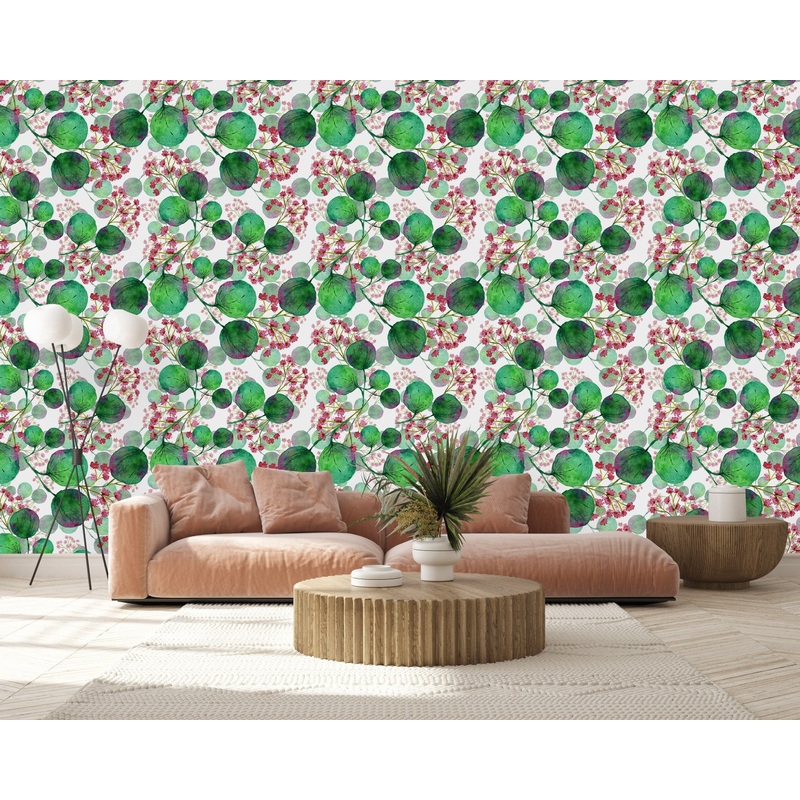 Stylish Watercolored Leaves Wallpaper Vogue