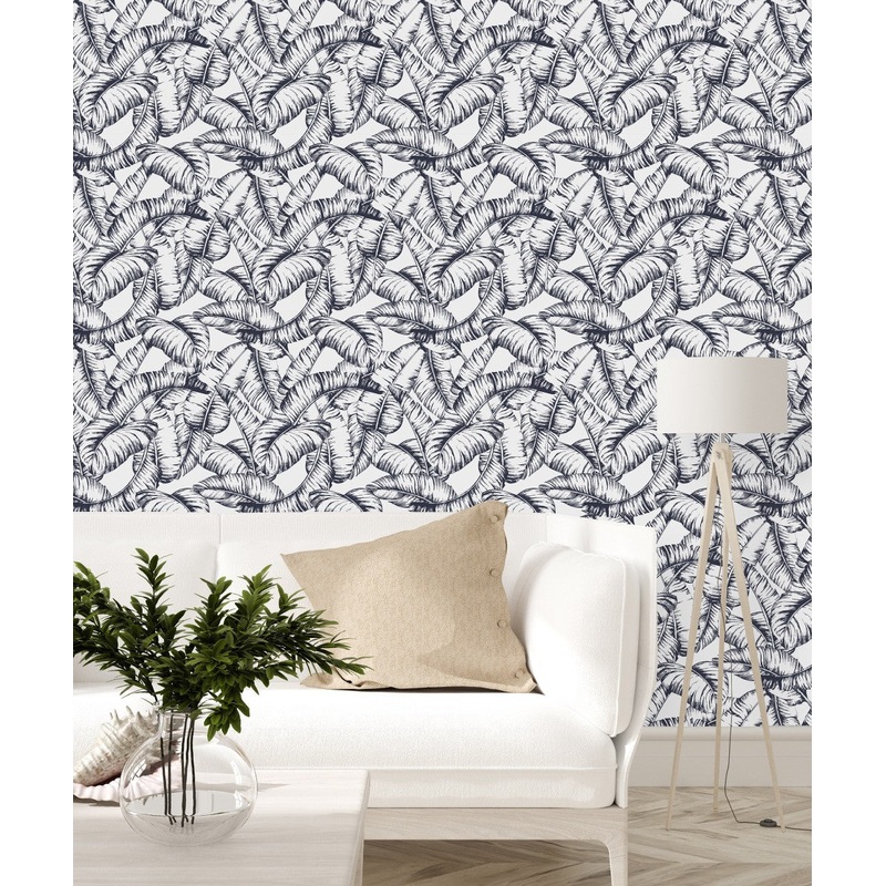 Voguish Contour of Leaves Wallpaper Vogue