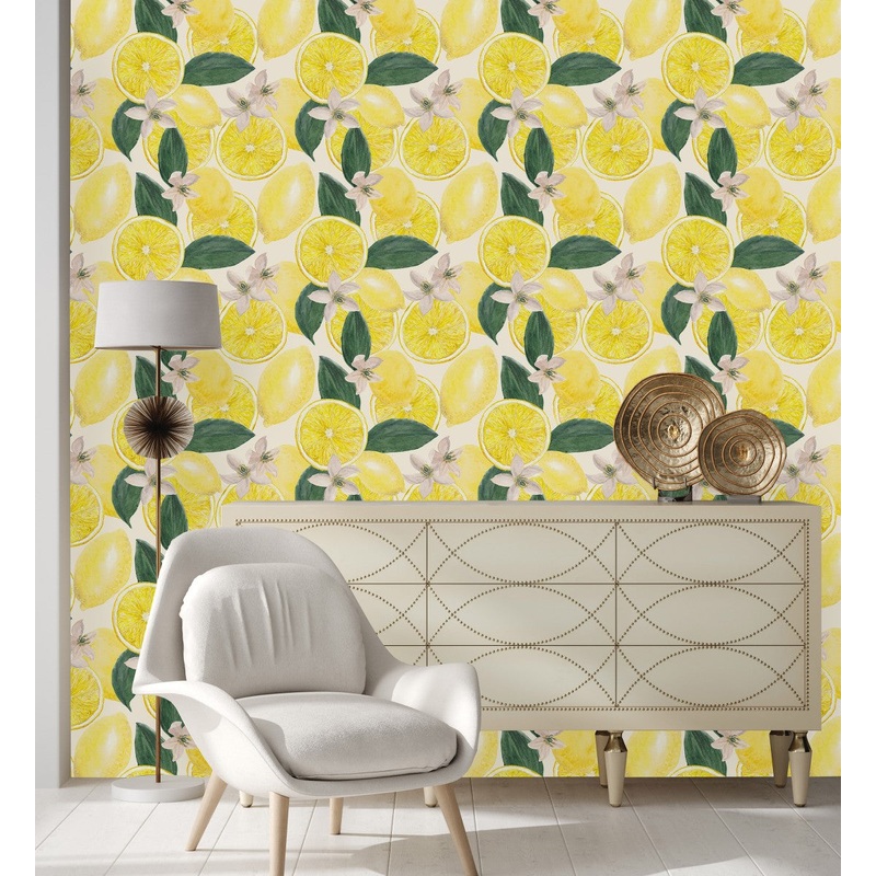 Voguish Lemons Wallpaper Chic