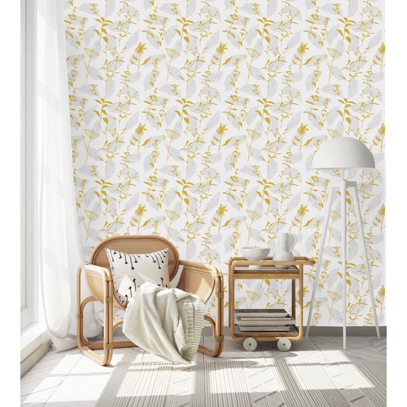 Yellow Herbs Wallpaper