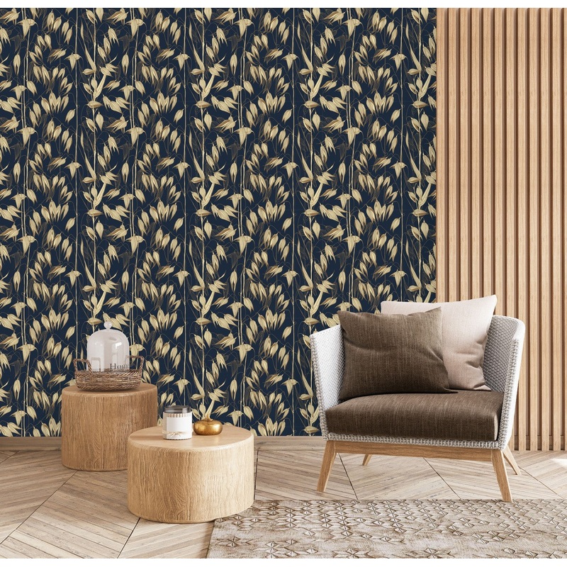Dark Blue Wallpaper with Spikelets