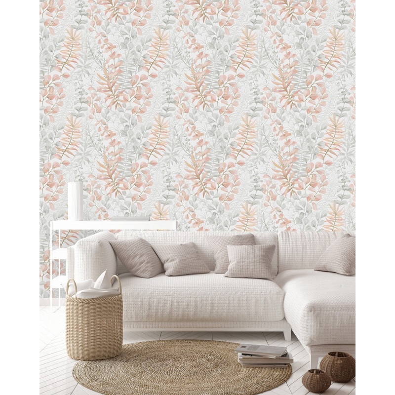 Elegant Gentle Leaves Wallpaper Vogue