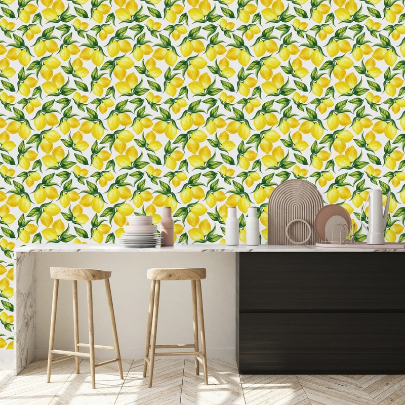 Elegant Lemons Wallpaper Vogue Quality