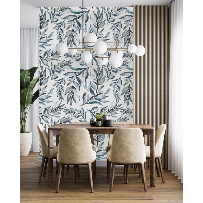Elegant Watercolor Leaves Wallpaper Fashionable