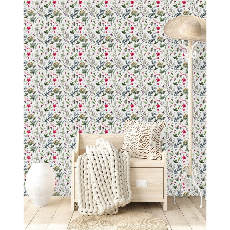 Fashionable Berries and Flowers Wallpaper Vogue