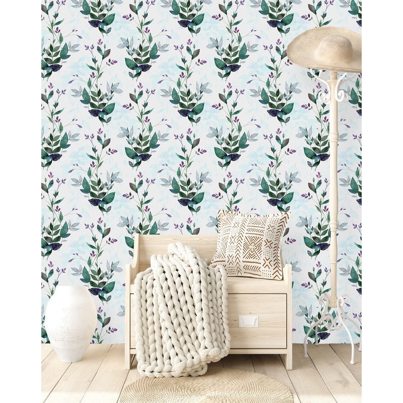 Fashionable Green Leaves Wallpaper Fashionable