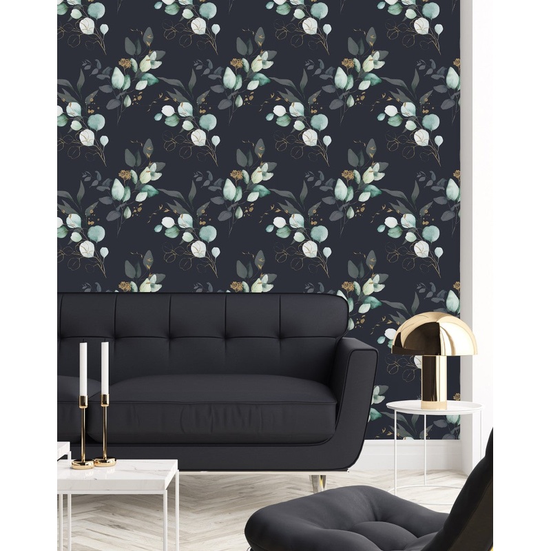 Fashionable Poplar Leaves Wallpaper Tasteful