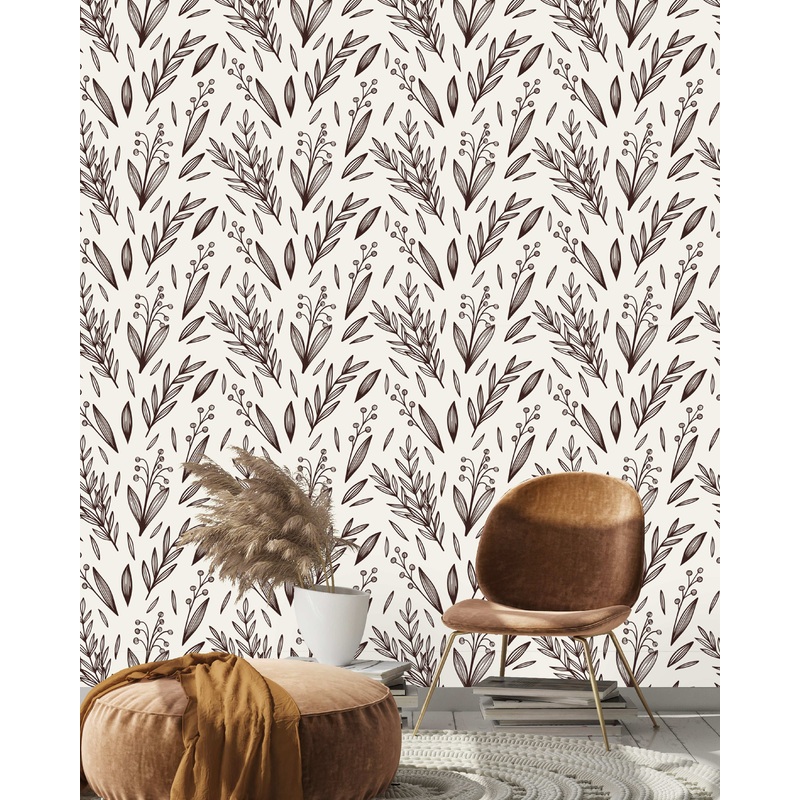 Hand Drawn Branches Wallpaper
