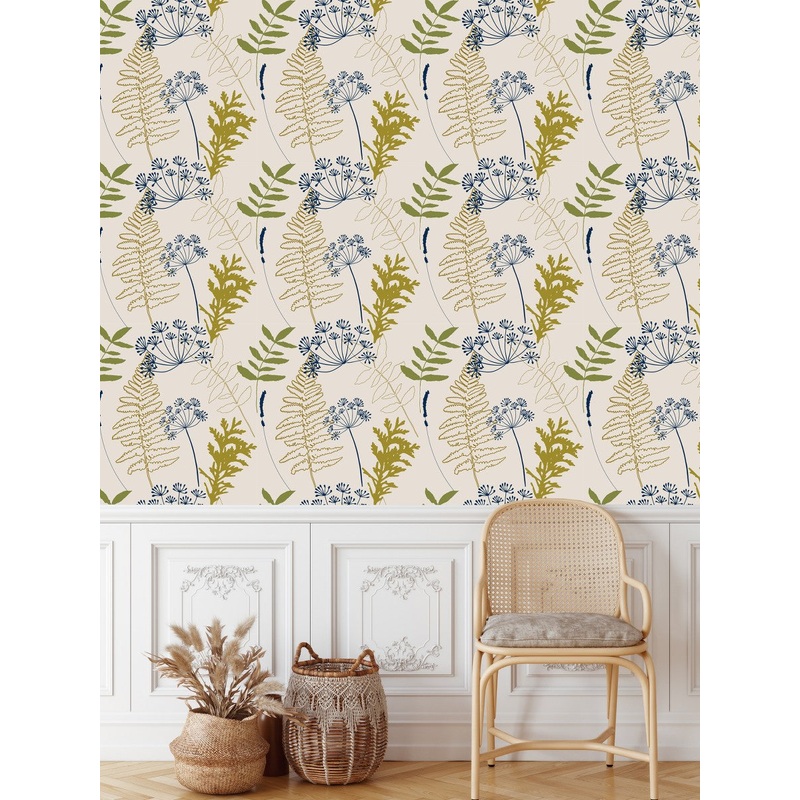 Herbal White Wallpaper