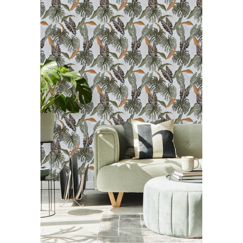 Light Wallpaper with Plant's Flowers