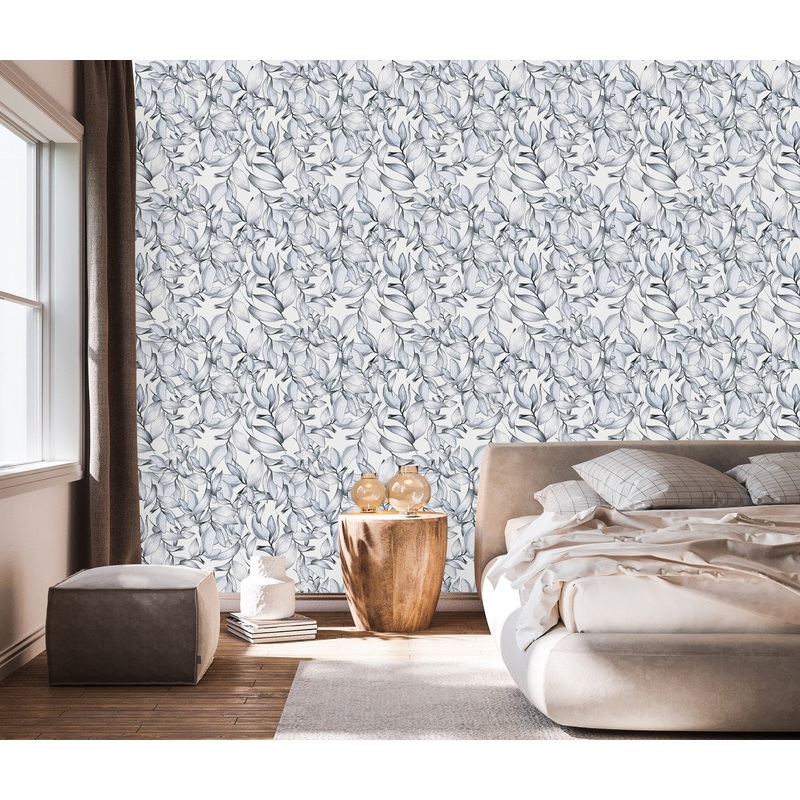 Modish Light Leaves Wallpaper Fashionable