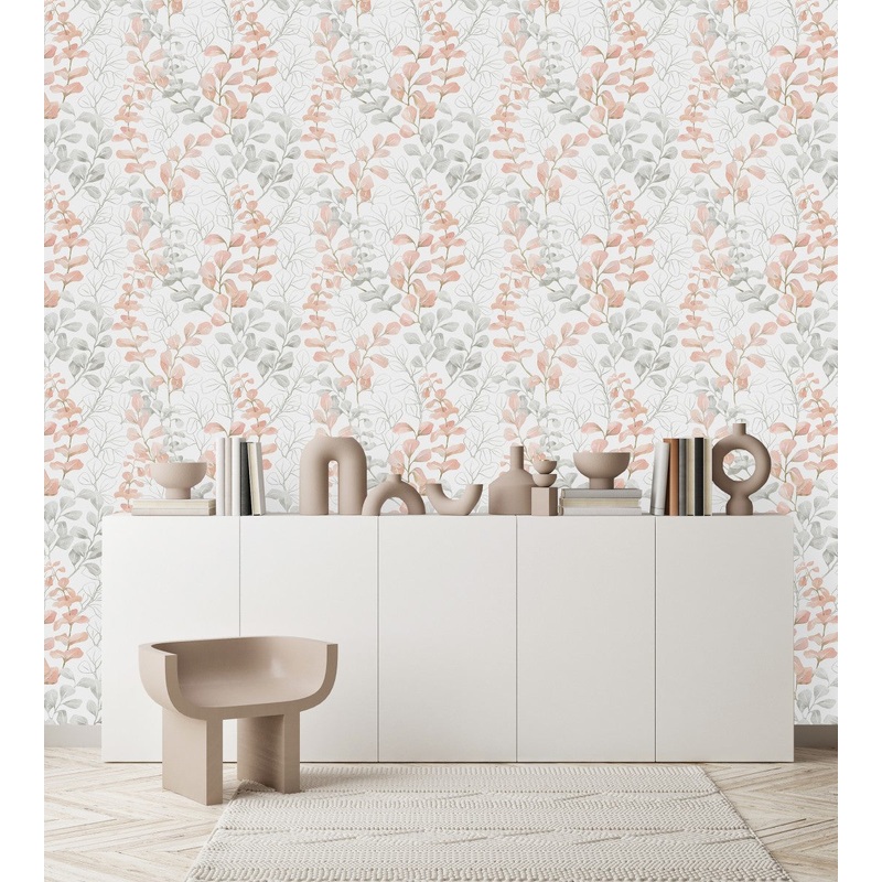 Modish Light Leaves Wallpaper Smart
