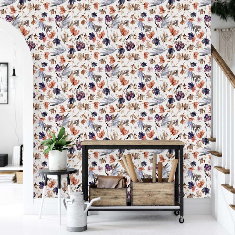 Stylish Abstract Leaves Wallpaper Chic