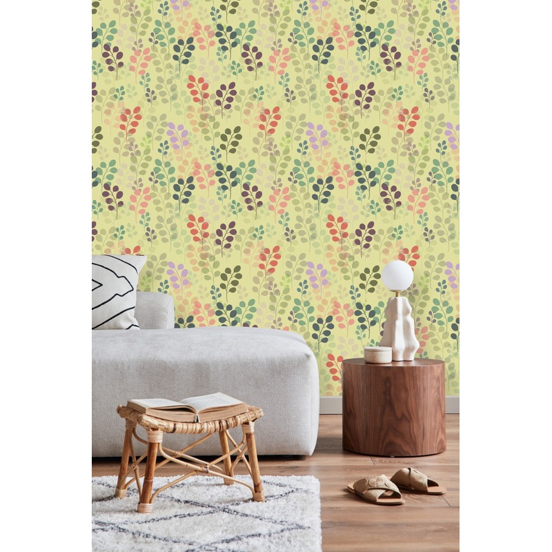 Stylish Multicolored Leaves Wallpaper Smart