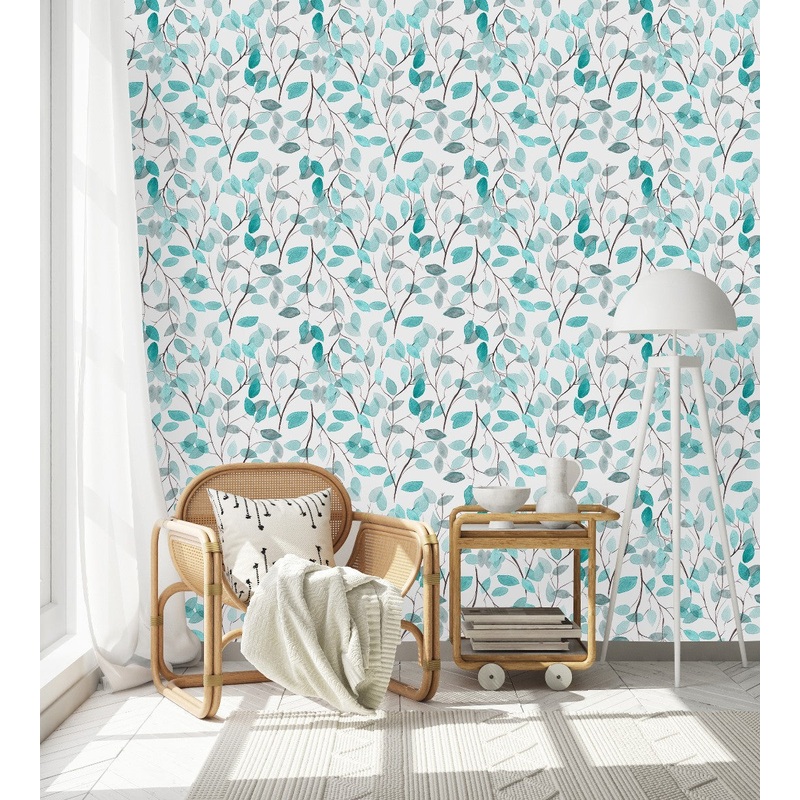 Stylish Poplar Leaves Wallpaper Tasteful