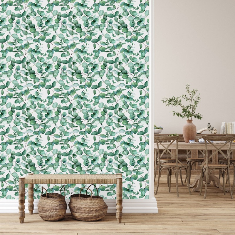 Stylish Poplar Leaves Wallpaper Vogue