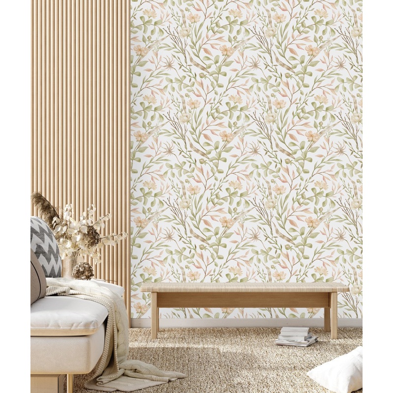 Voguish Herbal Wallpaper Fashionable