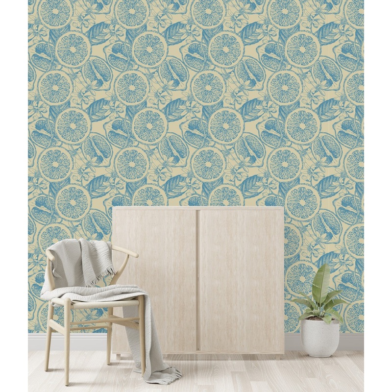 Blue Citrus Wallpaper
