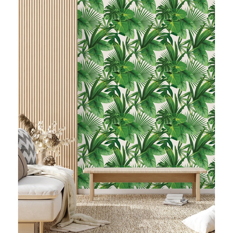 Brightly Green Leaves Wallpaper