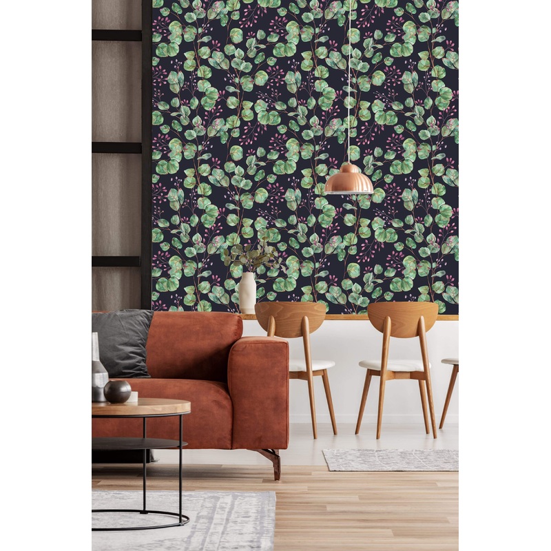 Dark Eucalyptus Leaves Wallpaper