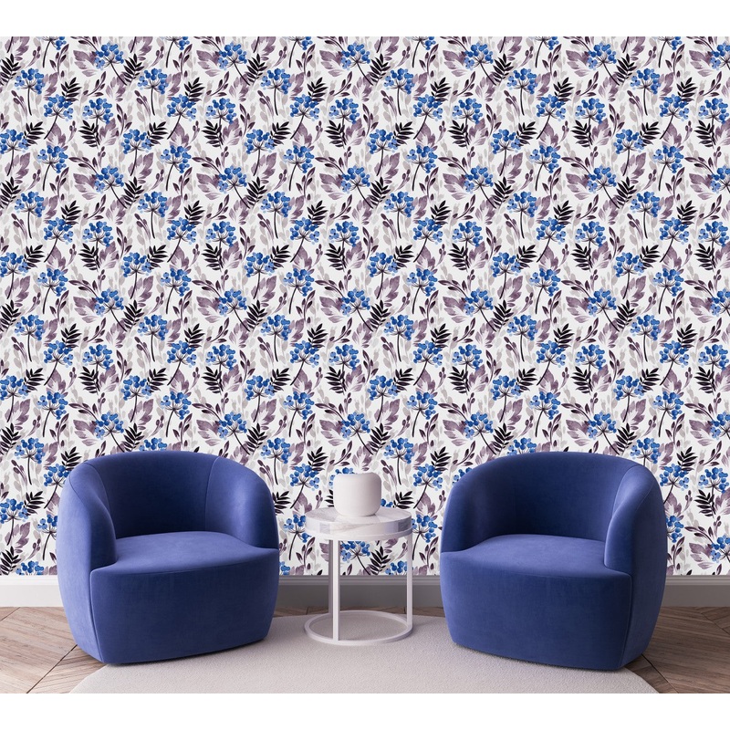Elegant Blue Berries Wallpaper Fashionable