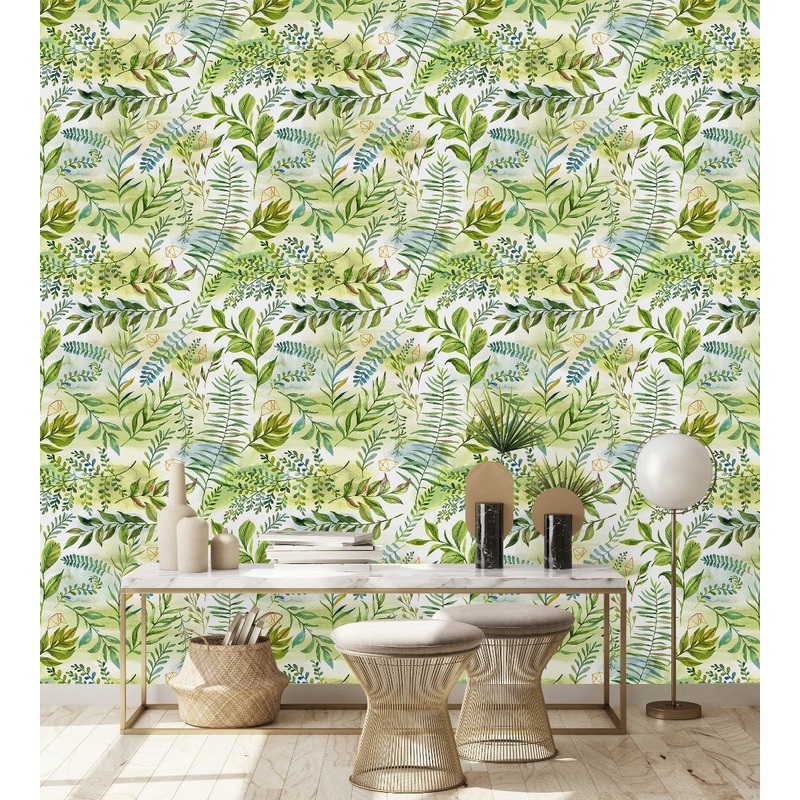 Green Leaves Design Wallpaper