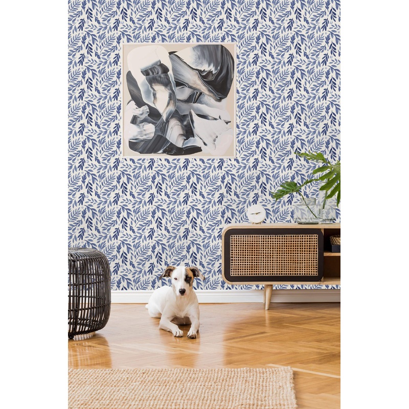 Hand Painted Leaves Wallpaper