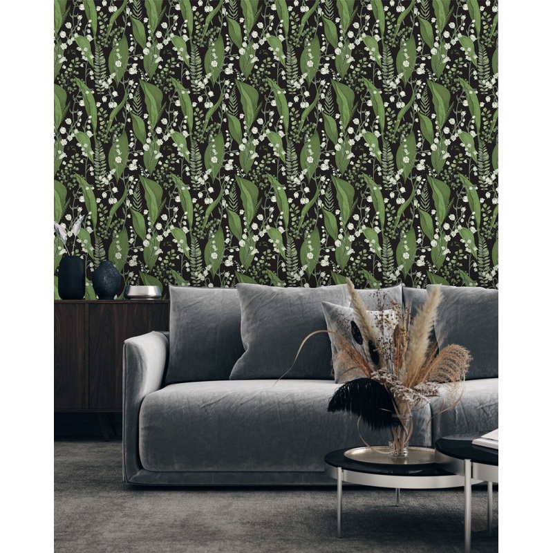 Modish Lilies of the Valley Wallpaper Smart