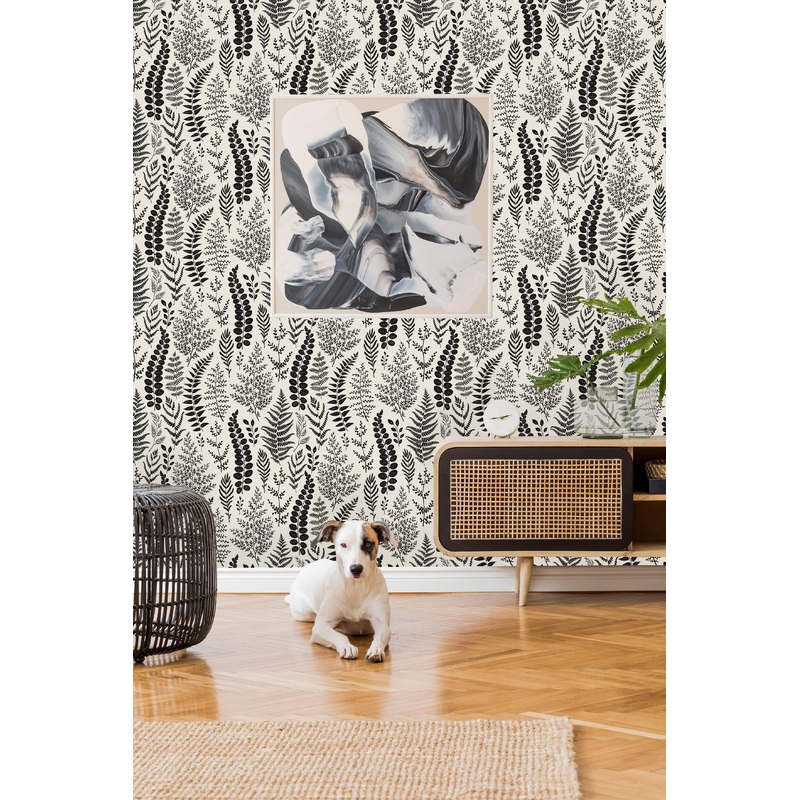 Pattern of Leaves and Branches Wallpaper