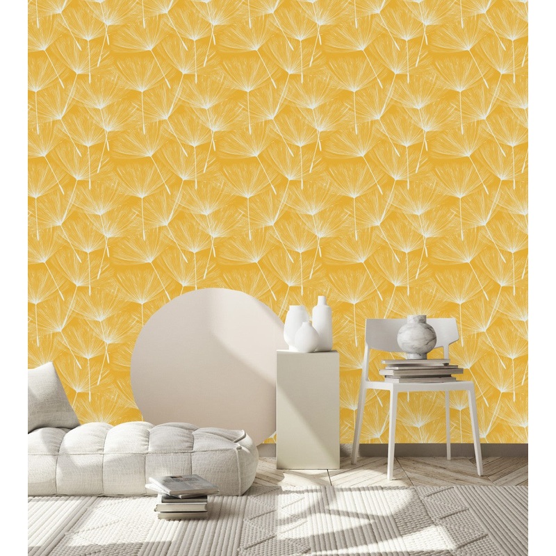 Yellow Botanical Wallpaper