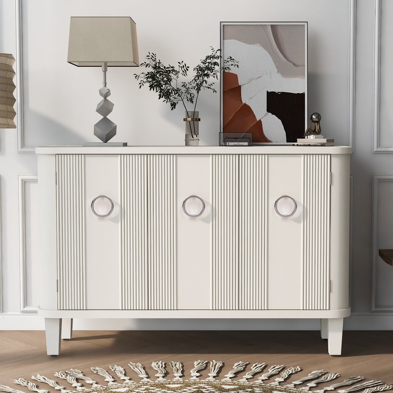 Simple and Atmospheric Solid Wood Veneer Fraxinus Mandschuric Cabinet with Three fir Doors,Adjustable, Suitable for Study, Corridors,and Entrances.